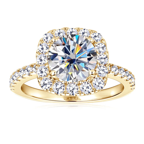 8MM Brilliant Diamond Wedding Finger Rings Silver Band Plated 18K Gold