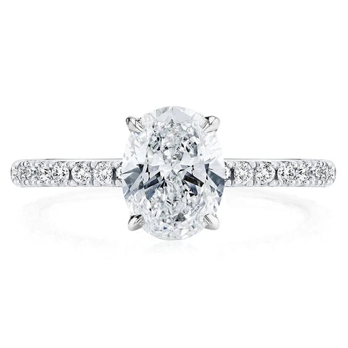 1ct Real Oval Moissanite Diamond Ring for Women