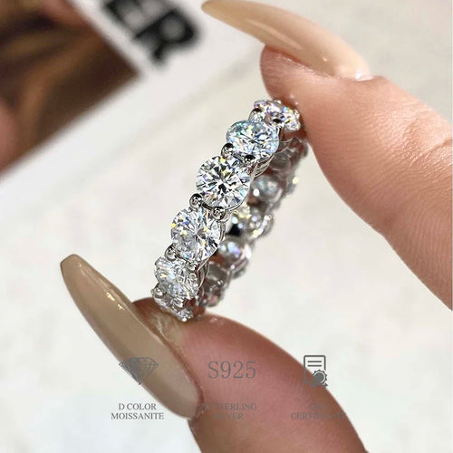 2ct-7ct D Color Moissanite Diamond Rings for Women Fine Jewely