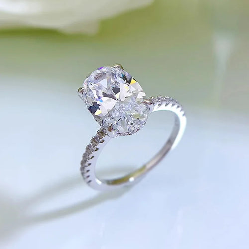 Oval Cut Moissanite Rings For Women Wedding Engagement ring