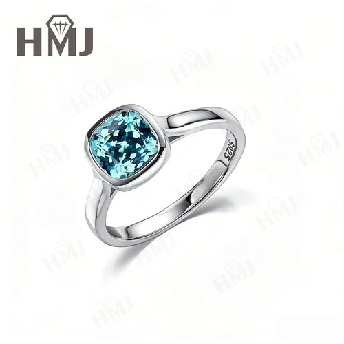 2CT Moissanite Ring Cushion Cut for Women 925 Sterling Silver Proposal Engagement Ring