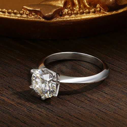 6 Prong Classic Trendy Solitaire Engagement Wedding