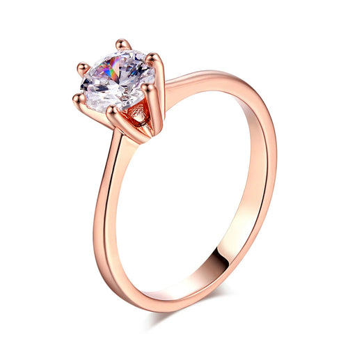 Shiny Cubic Zirconia Women's Ring Engagement Promise Ring