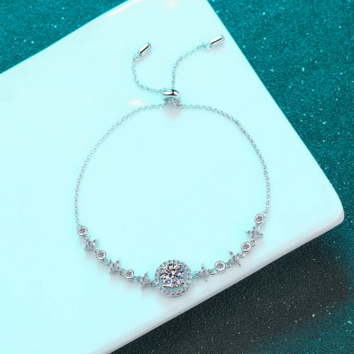 1CT 6.5MM D Color Moissanite Bracelets for Women