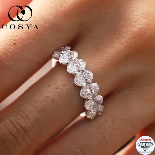 COSYA Oval Cut Full Moissanite Ring For Women