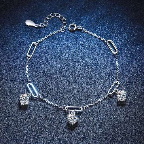 925 Sterling Silver with Gold Plated Lab Diamond Women