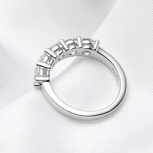 0.5CT Stone Match Diamond Wedding Band Bride S925 Sterling Silver GRA