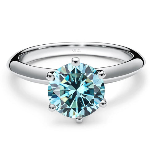 VVS1 Lab Diamond Solitaire Ring For Women Engagement Promise Wedding Band Jewelry