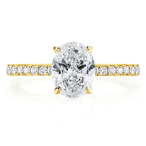 1ct Real Oval Moissanite Diamond Ring for Women