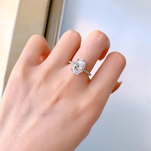 Oval Cut Moissanite Rings For Women Wedding Engagement ring