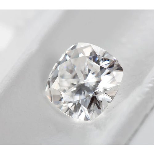 5ct Cushion Cut 3 Stone Moissanite Ring