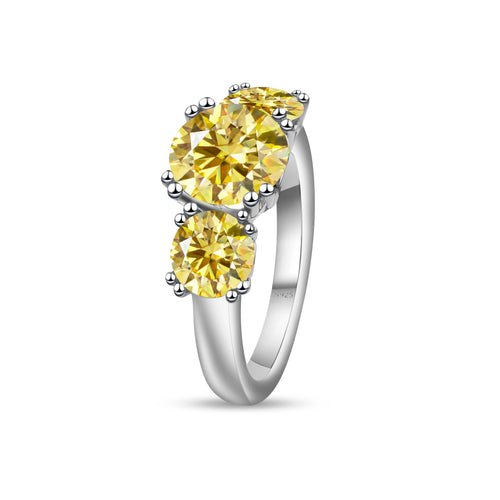 5 Carat round Cut Moissanite Engagement Ring for Women