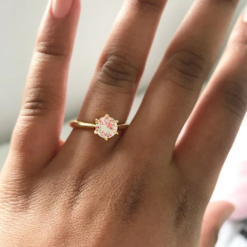 Shiny Cubic Zirconia Women's Ring Engagement Promise Ring