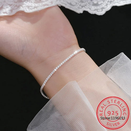 Moissanite Bracelet 18K White Gold Plated Sterling Silver