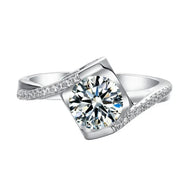 18K Gold Moissanite PT950 Platinum D Color VVS1 Diamond Ladies Ring