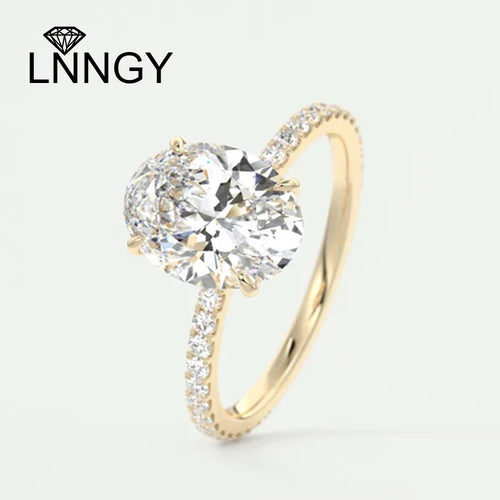 4 Prong Setting Oval Cut Simulated Diamond Ring for Women