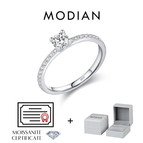 Moissanite Ring Delicate Square 925 Sterling Silver Lab Diamond Ring For Women Round cut
