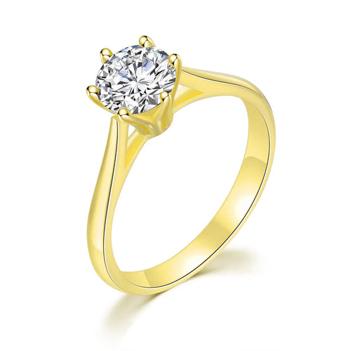 Shiny Cubic Zirconia Women's Ring Engagement Promise Ring