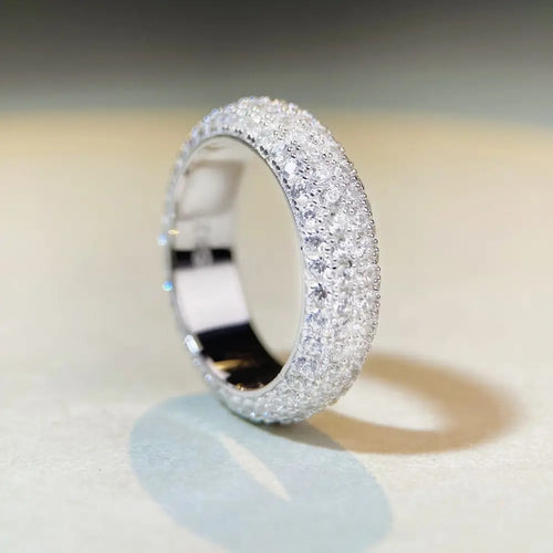 18K white gold and platinum Round Band