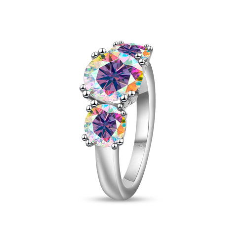 5 Carat round Cut Moissanite Engagement Ring for Women