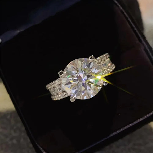 2 Carat 8mm Moissanite Wedding Ring For Women Men Round