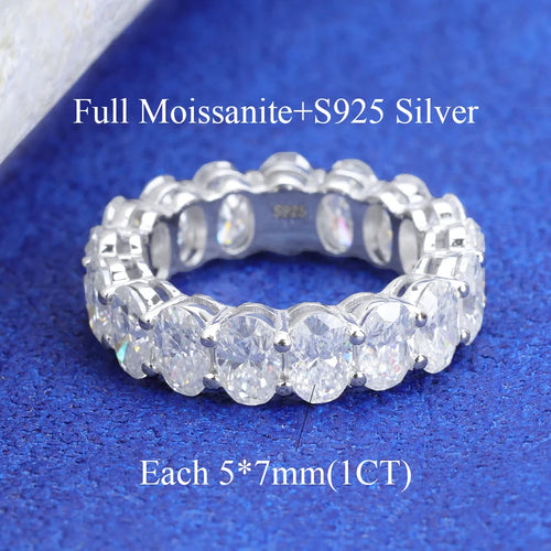 COSYA Oval Cut Full Moissanite Ring For Women