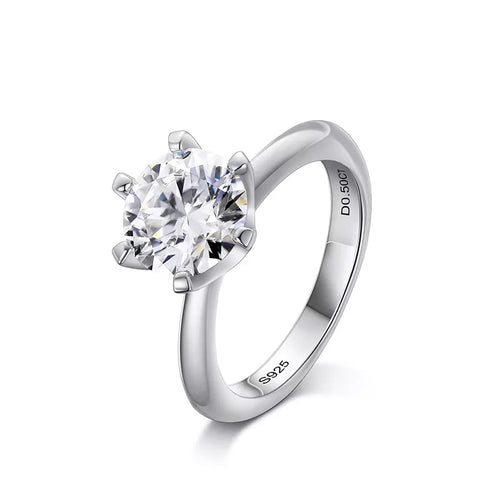 3ct Oval Moissanite Diamond Rings Women Sterling Silver Engagement Wedding