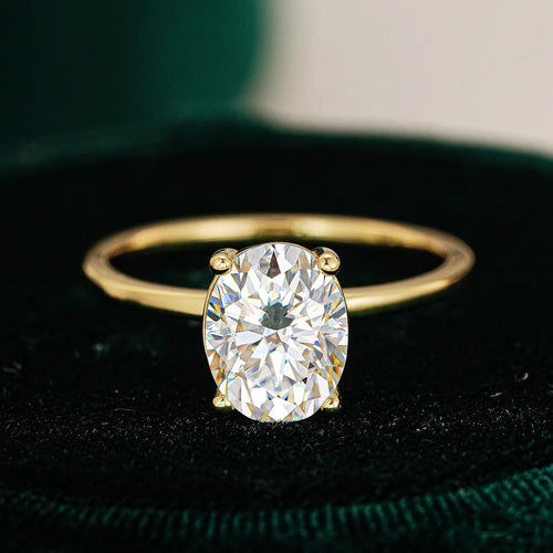 1/2 Carat D Color VVS Moissanite Gold Plated Fine Jewelry for Women
