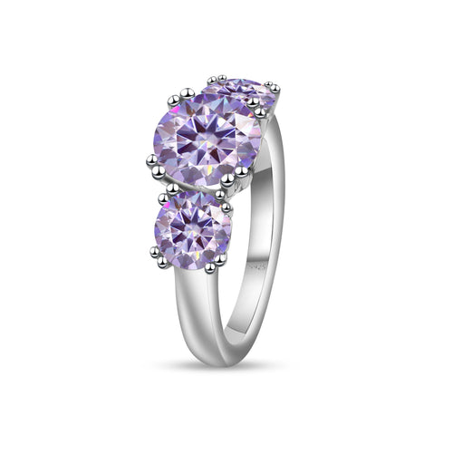 5 Carat round Cut Moissanite Engagement Ring for Women
