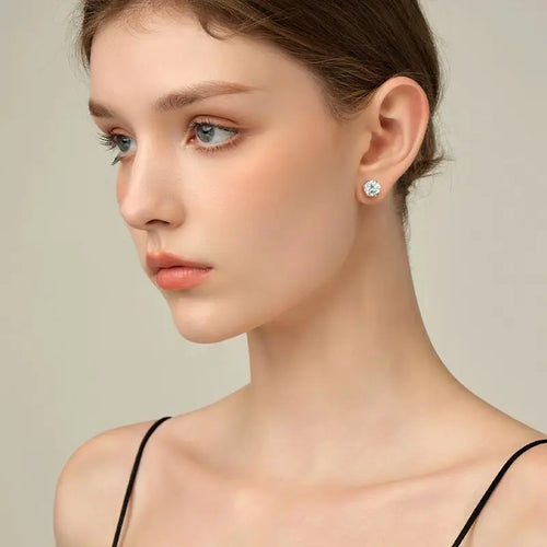 0.5-2CT 100% 925 Silver Moissanite Earrings for Women