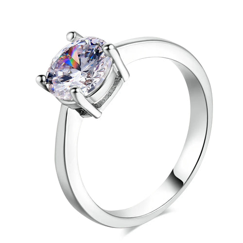 Shiny Cubic Zirconia Women's Ring Engagement Promise Ring