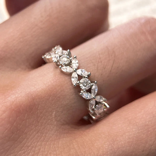 2.5CT Moissanite Diamond Ring for Women Wedding Engagement Band Fine Jewelry