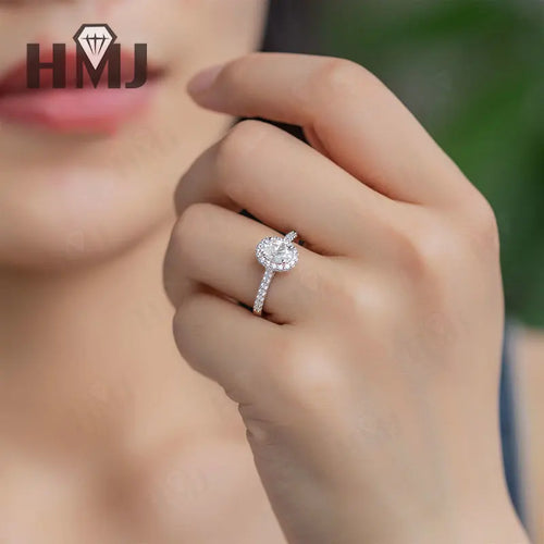 1 Ct oval D Color Moissanite Ring For Women Diamond moissanite Rings