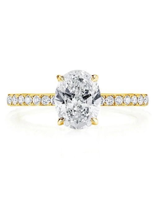 1ct Real Oval Moissanite Diamond Ring for Women