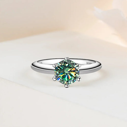 VVS1 Lab Diamond Solitaire Ring For Women Engagement Promise Wedding Band Jewelry