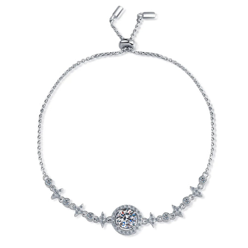 1CT 6.5MM D Color Moissanite Bracelets for Women