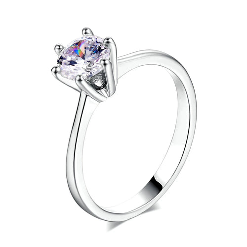 Shiny Cubic Zirconia Women's Ring Engagement Promise Ring