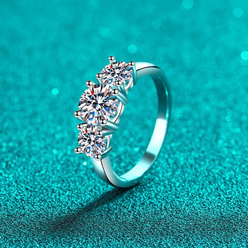 Moissanite Engagement Rings 2ct D Color VVS1 Clarity Round Brilliant Cut