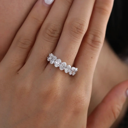 COSYA Oval Cut Full Moissanite Ring For Women