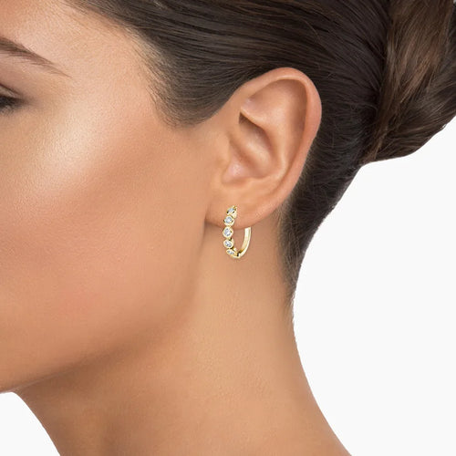 18K Gold Plated Moissanite Earrings for Women