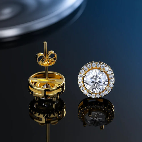 2.0CT Real S925 Sterling Silver Moissanite Earrings For Women