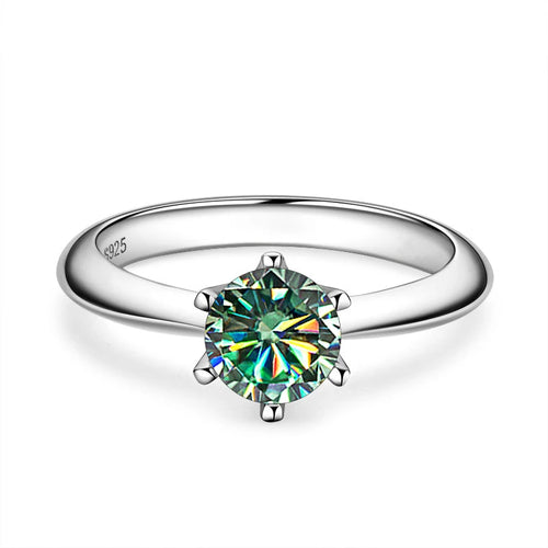 VVS1 Lab Diamond Solitaire Ring For Women Engagement Promise Wedding Band Jewelry