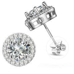 925 Sterling Silver Hypoallergenic Diamond Earring