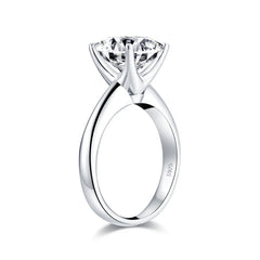 3.5 CT Cushion Cut Moissanite Ring 925 Sterling Silver Engagement Wedding Silver Rings Princess