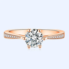 1.5CTW F Color Engagement Ring Test Positive Moissanite Band Diamond