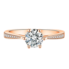 1.5CTW F Color Engagement Round cut Ring Positive Moissanite Band Diamond Wedding
