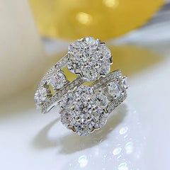 Real 925 sterling silver Party Wedding band Rings for Women Promise Engagement Jewelry Radiant cut