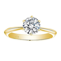 GRA Certified 1-5CT Moissanite Ring Round cut