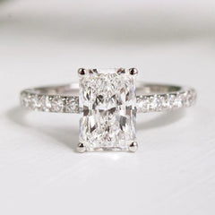 1-4CT Radiant Cut Moissanite Engagement Ring For Women