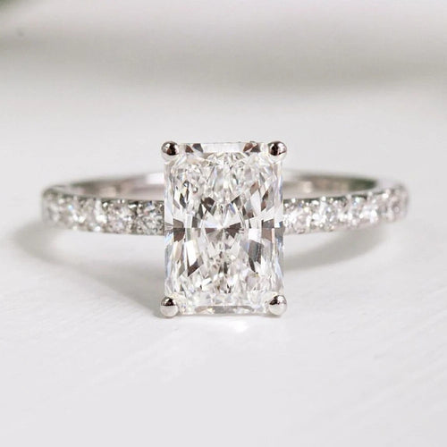 1-4CT Radiant Cut Moissanite Engagement Ring For Women